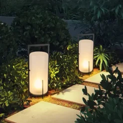 Outdoor Floor Lamp Outdoor Floor Lamp Patio Waterproof Rattan Outdoor Decoration Suitable for Porch, Patio,Garden, Deck, Lawn