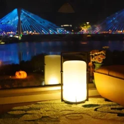 Outdoor Floor Lamp Outdoor Floor Lamp Patio Waterproof Rattan Outdoor Decoration Suitable for Porch, Patio,Garden, Deck, Lawn