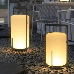 Outdoor Floor Lamp Outdoor Floor Lamp Patio Waterproof Rattan Outdoor Decoration Suitable for Porch, Patio,Garden, Deck, Lawn