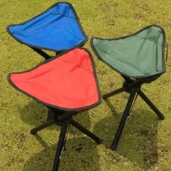 Outdoor Folding Triangular Stool Fishing Chairs Camping Multifunction Small Benches Foldable Stools Household Daily Storage