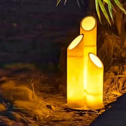 Outdoor Garden Lamp IP65 bamboo Shape for Garden yard villa Decoration IP65 Waterproof Resin bamboo Yard Garden Decor Sculptures