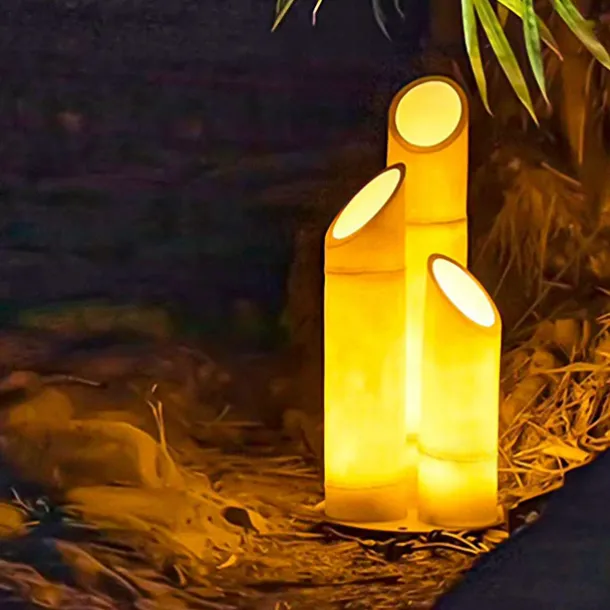 Outdoor Garden Lamp IP65 bamboo Shape for Garden yard villa Decoration IP65 Waterproof Resin bamboo Yard Garden Decor Sculptures