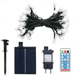 Outdoor Globe String Lights Solar/Plug in Remote Control 10M 20M 30M 40M 50M Party Holiday String Lights Creative String Lights Holiday 1set