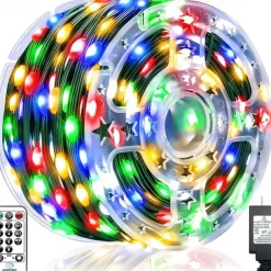 Outdoor IP65 Waterproof LED Strips Lights 328ft 100m Flexiable Christmas String Lights 1000 LEDs Multicolor Creative String Lights for Patio Lawn Garden Holiday Lights Party Holiday Wedding 29V