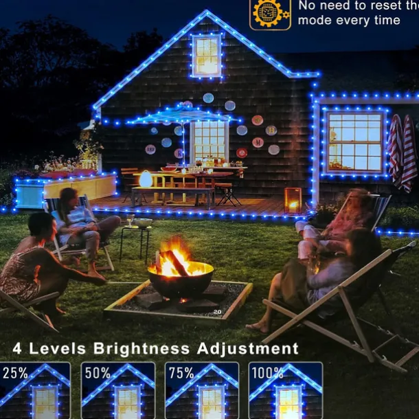 Outdoor IP65 Waterproof LED Strips Lights 328ft 100m Flexiable Christmas String Lights 1000 LEDs Multicolor Creative String Lights for Patio Lawn Garden Holiday Lights Party Holiday Wedding 29V