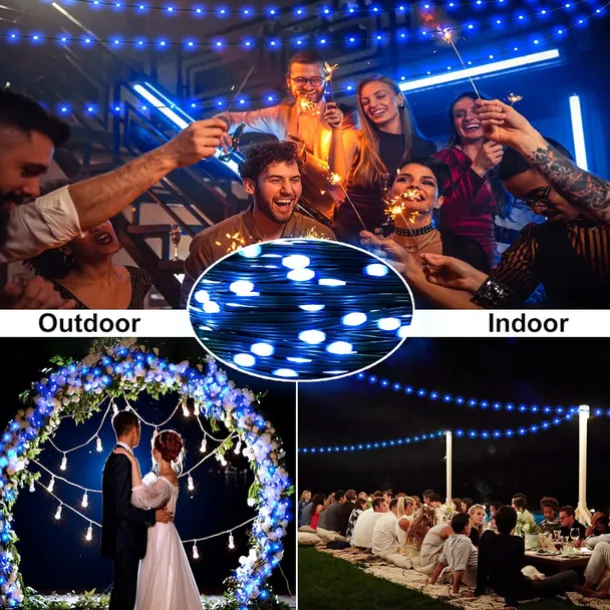Outdoor IP65 Waterproof LED Strips Lights 328ft 100m Flexiable Christmas String Lights 1000 LEDs Multicolor Creative String Lights for Patio Lawn Garden Holiday Lights Party Holiday Wedding 29V