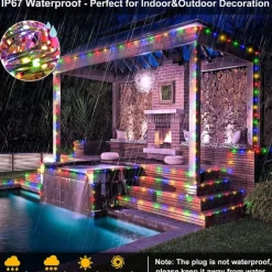 Outdoor IP65 Waterproof LED Strips Lights 328ft 100m Flexiable Christmas String Lights 1000 LEDs Multicolor Creative String Lights for Patio Lawn Garden Holiday Lights Party Holiday Wedding 29V