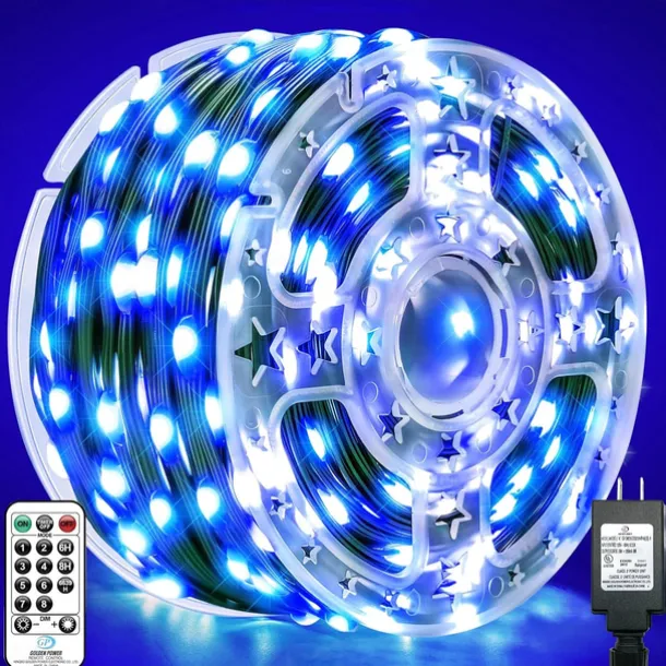 Outdoor IP67 Waterproof LED Strips Lights 328ft 100m Flexiable Christmas String Lights 1000 LEDs Multicolor Creative String Lights for Patio Lawn Garden Holiday Lights Party Holiday Wedding 29V