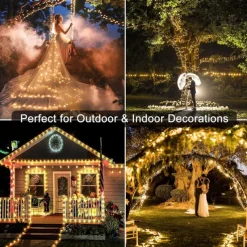 Outdoor IP67 Waterproof LED Strips Lights 328ft 100m Flexiable Christmas String Lights 1000 LEDs Multicolor Creative String Lights for Patio Lawn Garden Holiday Lights Party Holiday Wedding 29V