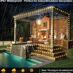 Outdoor IP67 Waterproof LED Strips Lights 328ft 100m Flexiable Christmas String Lights 1000 LEDs Multicolor Creative String Lights for Patio Lawn Garden Holiday Lights Party Holiday Wedding 29V