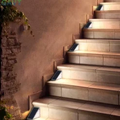 Outdoor IP67 Waterproof Solar Step Light Outdoor Stair Lights LED Lens Design Super Bright Anti-theft Stair Light Decor Lighting For Garden Deck Garden Lamp Landscape Lights 1X 2X