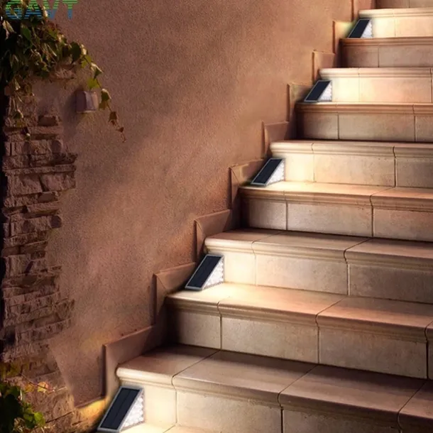 Outdoor IP67 Waterproof Solar Step Light Outdoor Stair Lights LED Lens Design Super Bright Anti-theft Stair Light Decor Lighting For Garden Deck Garden Lamp Landscape Lights 1X 2X