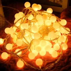 Outdoor LED String Lights Globe Ball String Lights 100/50/30M Fairy Light 800/400/300Leds for Party Garden Yard Colorful Romantic Decoration Lighting IP44 Waterproof