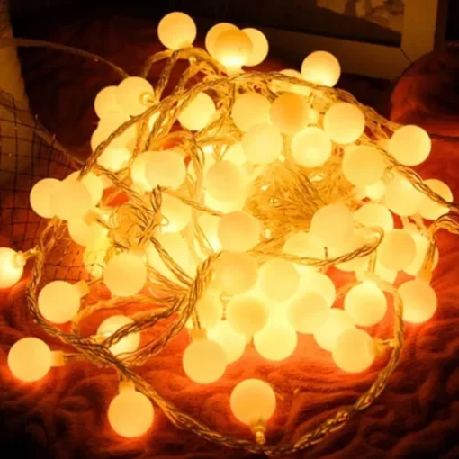 Outdoor LED String Lights Globe Ball String Lights 100/50/30M Fairy Light 800/400/300Leds for Party Garden Yard Colorful Romantic Decoration Lighting IP44 Waterproof