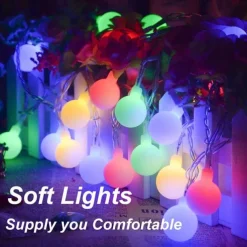 Outdoor LED String Lights Globe Ball String Lights 100/50/30M Fairy Light 800/400/300Leds for Party Garden Yard Colorful Romantic Decoration Lighting IP44 Waterproof