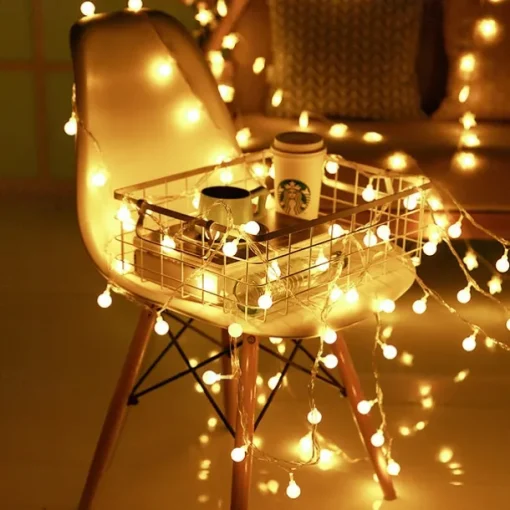 Outdoor LED String Lights Globe Ball String Lights 100/50/30M Fairy Light 800/400/300Leds for Party Garden Yard Colorful Romantic Decoration Lighting IP44 Waterproof