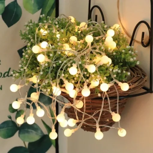 Outdoor LED String Lights Globe Ball String Lights 100/50/30M Fairy Light 800/400/300Leds for Party Garden Yard Colorful Romantic Decoration Lighting IP44 Waterproof