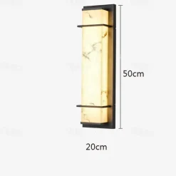 Outdoor LED Wall Lamp Line Design Waterproof Lighting Indoor Marble Wall Light Modern Bedroom Warm White Light 1PCS