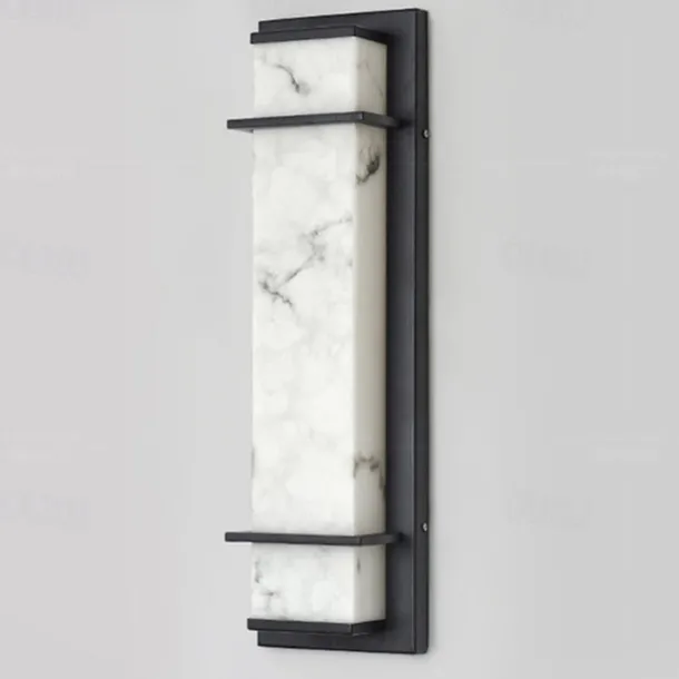 Outdoor LED Wall Lamp Line Design Waterproof Lighting Indoor Marble Wall Light Modern Bedroom Warm White Light 1PCS