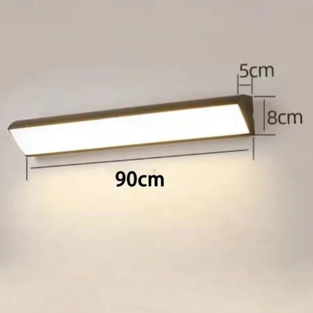 Outdoor LED Wall Lamp Line Design IP65 Waterproof Acrylic Metal 80/90cm Indoor Wall Light Modern Bedroom Warm White Light 110-240V