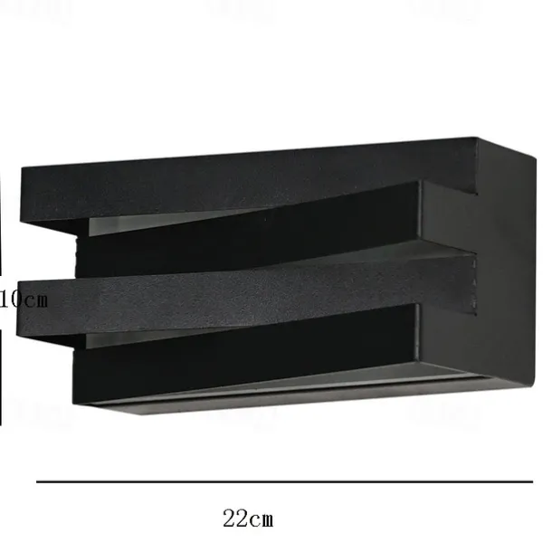 Outdoor LED Wall Lamp Waterproof 10W Up and Down Lighting Indoor Double-Head Curved Wall Light Modern Bedroom Warm White Light