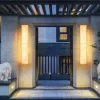 Outdoor LED Wall Lamp Waterproof 20W Marble Indoor Wall Light Modern Bedroom Warm White Light 110-240V