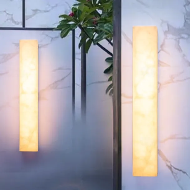 Outdoor LED Wall Lamp Waterproof 20W Marble Indoor Wall Light Modern Bedroom Warm White Light 110-240V