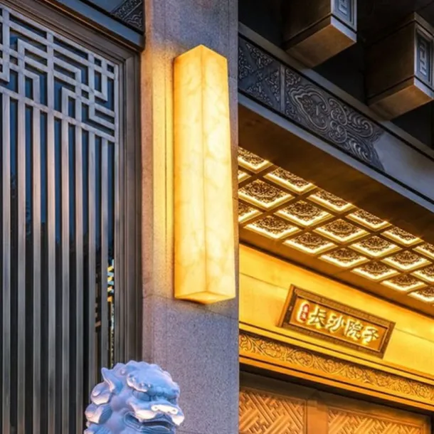 Outdoor LED Wall Lamp Waterproof 20W Marble Indoor Wall Light Modern Bedroom Warm White Light 110-240V