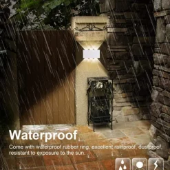 Outdoor LED Wall Lamp Waterproof 6W Up and Down Lighting Indoor Double-Head Curved Wall Light Modern Bedroom Warm White Light