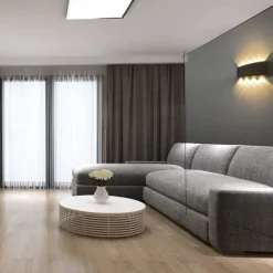 Outdoor LED Wall Lamp Waterproof 6W Up and Down Lighting Indoor Double-Head Curved Wall Light Modern Bedroom Warm White Light