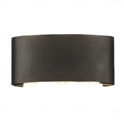 Outdoor LED Wall Lamp Waterproof 6W Up and Down Lighting Indoor Double-Head Curved Wall Light Modern Bedroom Warm White Light