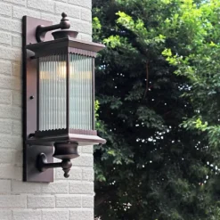 Outdoor Light Fixtures Wall Mount Aluminium Waterproof IP65 Exterior Wall Lantern30W Anti-Rust Outside Black Wall Sconce Porch Lights for House Garage, Doorway Warm White 85-265V