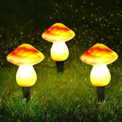 Outdoor Mushroom Solar Garden Lights Waterproof Garden Light 3LED Holiday Patio Decoration Lawn Courtyard Street Landscape Decoration Light