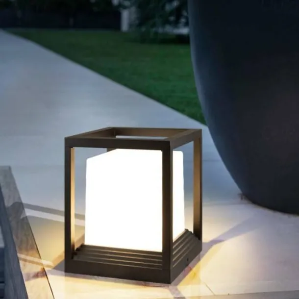 Outdoor Post Light IP65 Waterproof Lamp Post Light Fixture Black Aluminum 20cm Exterior Post Lamp for Driveway Backyard Patio Garden