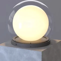 Outdoor Post Light, Outdoor Lantern with Globe Shade Pole Lamps Waterproof Outdoor Bollard Light Fence Patio Cover, Outdoor Bollard Lights