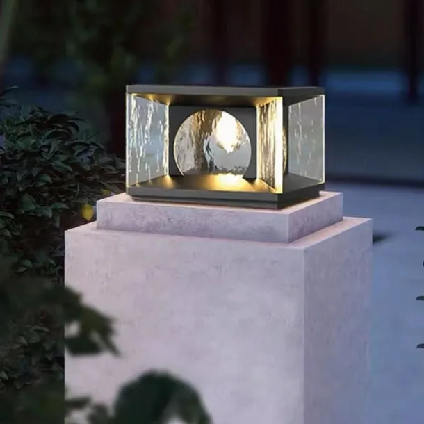 Outdoor Post Lights Fixture Modern Yard Entry Outdoor Column Lights with Stainless Steel Housing Patio Pillar Lights 110-240V 20W