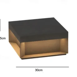 Outdoor Post Lights Retro Outdoor LED Deck Fence Cap Light for Patio Garden Decoration Fence Lights Warm White Stainless Steel Black Exterior Pillar 110-240V