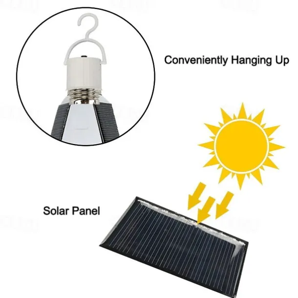 Outdoor Solar Emergency Light Waterproof Bulb Solar Energy Saving Light Bulb Outdoor Lights