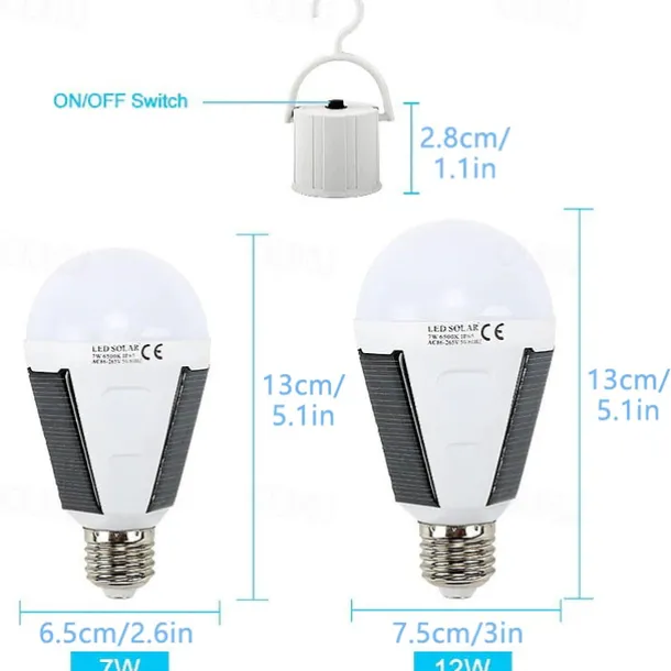 Outdoor Solar Emergency Light Waterproof Bulb Solar Energy Saving Light Bulb Outdoor Lights