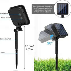 Outdoor Solar Globe String Lights, 10M 50 LEDs Waterproof Crystal Ball Lights with 8 Modes for Christmas, Wedding, Garden, Lawn, Party & Patio Decorations