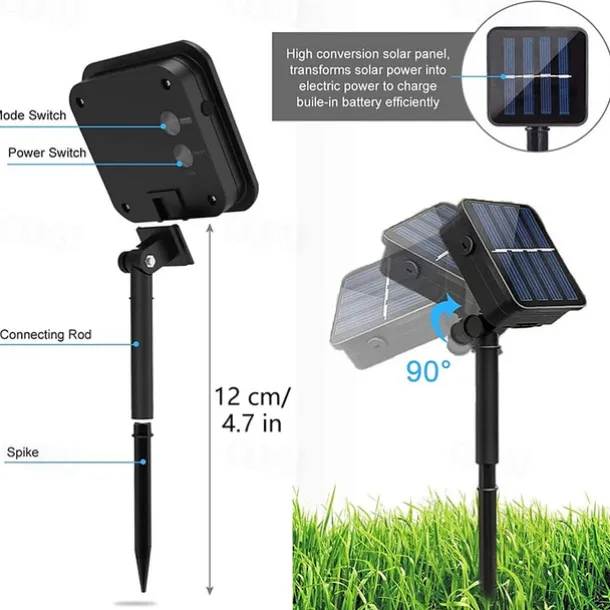 Outdoor Solar Globe String Lights, 10M 50 LEDs Waterproof Crystal Ball Lights with 8 Modes for Christmas, Wedding, Garden, Lawn, Party & Patio Decorations