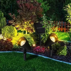 Outdoor Solar Power Spot Light IP65 Waterproof 2 In 1 Solar Focused Light for Garden Pool Area Trees Ponds Yard Decoration Landscape Lighting