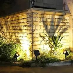 Outdoor Solar Power Spot Light IP65 Waterproof 2 In 1 Solar Focused Light for Garden Pool Area Trees Ponds Yard Decoration Landscape Lighting