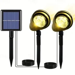 Outdoor Solar Power Spot Light IP65 Waterproof 2 In 1 Solar Focused Light for Garden Pool Area Trees Ponds Yard Decoration Landscape Lighting
