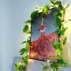 Outdoor Solar Roses Leaves Rattan String Lights 2m 20leds Fairy String Lights IP65 Waterproof St. Patrick's Valentines Wedding Party Garden Patio Balcony Home Outdoor Decoration