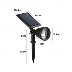 Outdoor Solar Spotlight - Waterproof Pathway Garden Spotlights, Solar Sunset Projection Lights for Lawn, Park, Terrace & Landscape Decoration