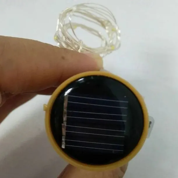 Outdoor Solar String Light LED Solar Garden Light 6pcs 2M 20LED Solar Powered Wine Bottle Cork Shaped LED Copper Wire String Festival Outdoor Fairy Garland Lights