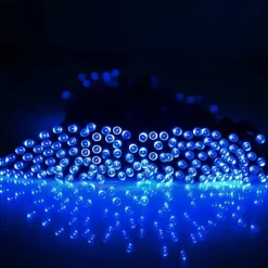 Outdoor Solar String Lights 100M 800LED 50M 500LED Upgraded Fairy Christmas String Lights Ambiance Lighting for Outdoor Patio Lawn Remote Control Memory Function IP65 Waterproof Garden Light