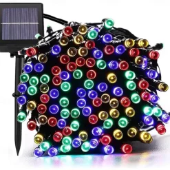 Outdoor Solar String Light 22M 200LED Solar LED String Light Outdoor String Lights 8 Function Fairy Lights Outdoor Waterproof Garden Lawn Courtyard Christmas Decoration Light LED Solar Garden Light