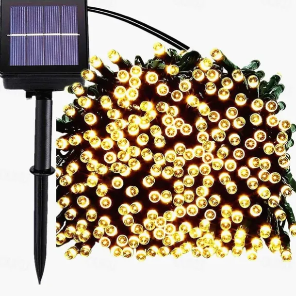 Outdoor Solar String Light 22M 200LED Solar LED String Light Outdoor String Lights 8 Function Fairy Lights Outdoor Waterproof Garden Lawn Courtyard Christmas Decoration Light LED Solar Garden Light